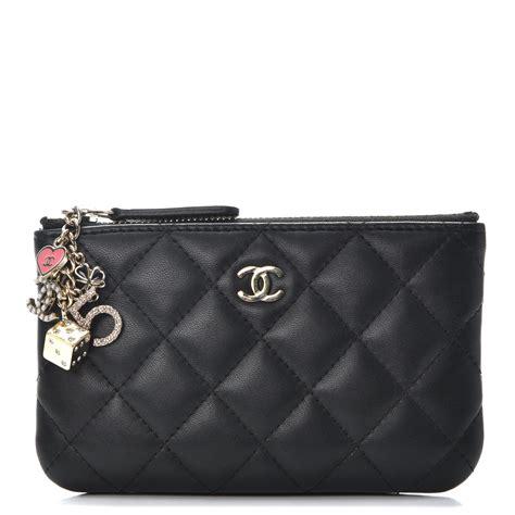 chanel coin purse black|Chanel casino coin purse.